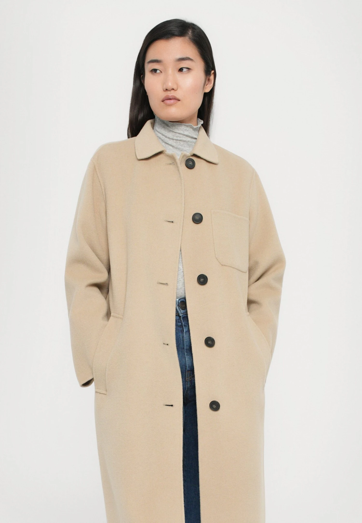 ZENONE - Classic Coat - Beige 5 ZENONE - Classic Coat - Beige - Image 5