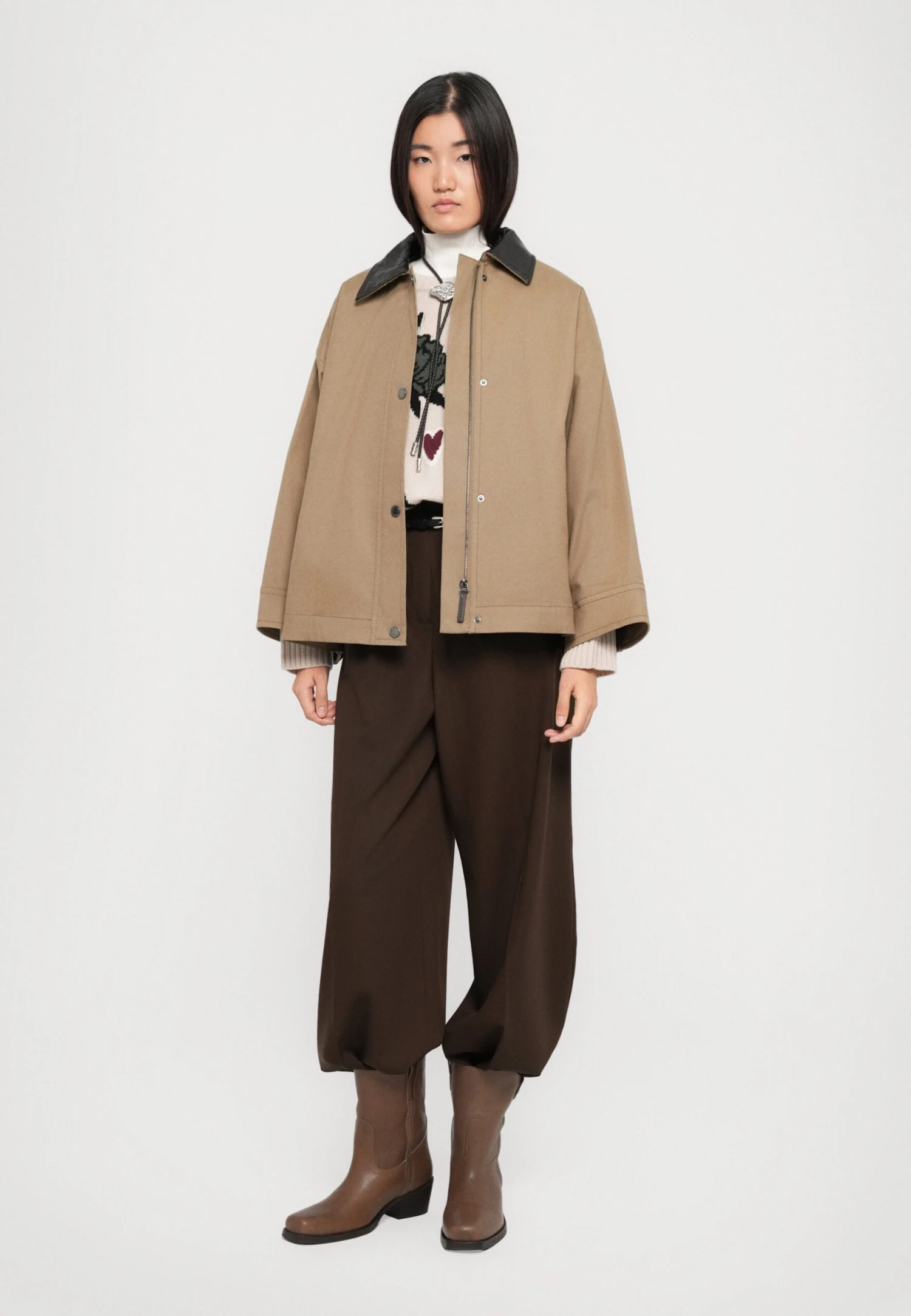 GARENNA - Trousers - Marrone Scuro 2 GARENNA - Trousers - Marrone Scuro - Image 2