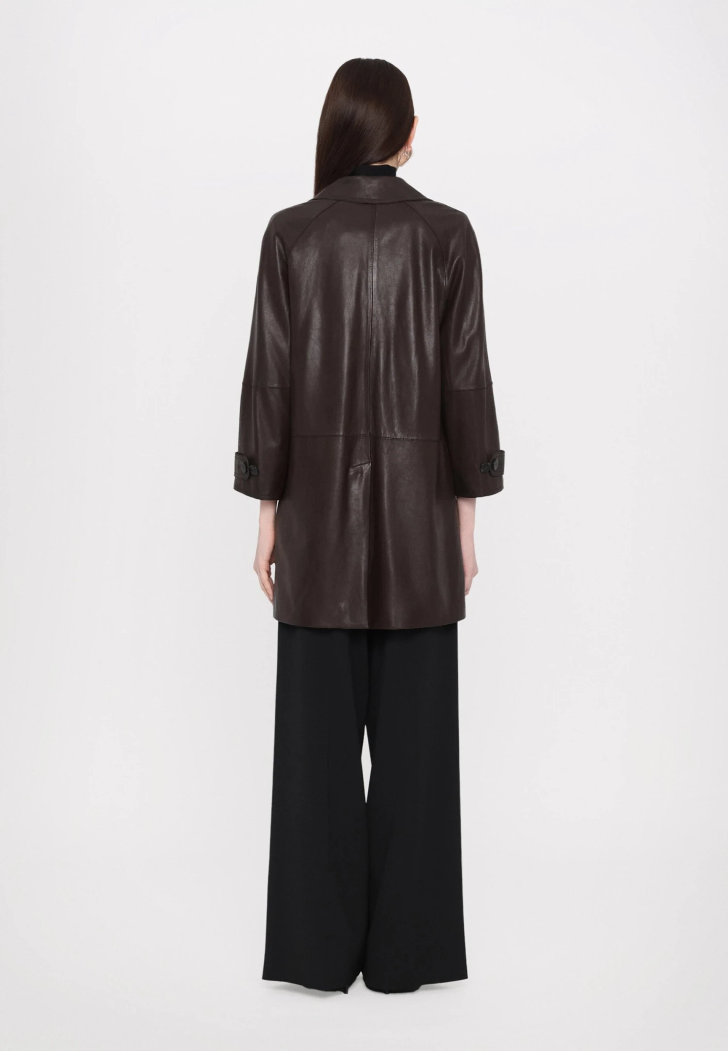 PETRA - Leather Jacket - Chocolate 3 PETRA - Leather Jacket - Chocolate - Image 3