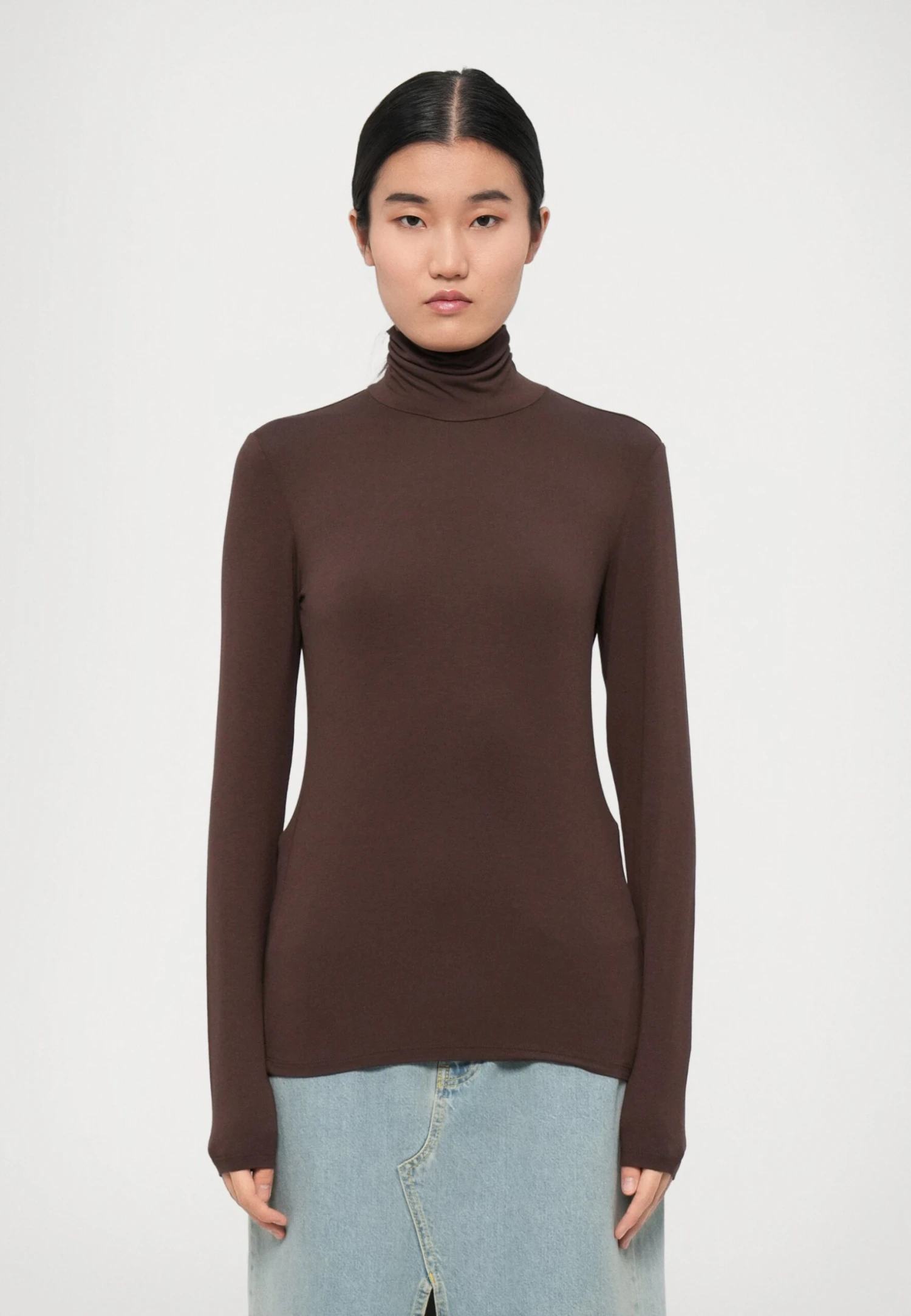 Long Sleeved Top - Cioccolato 1 Long Sleeved Top - Cioccolato