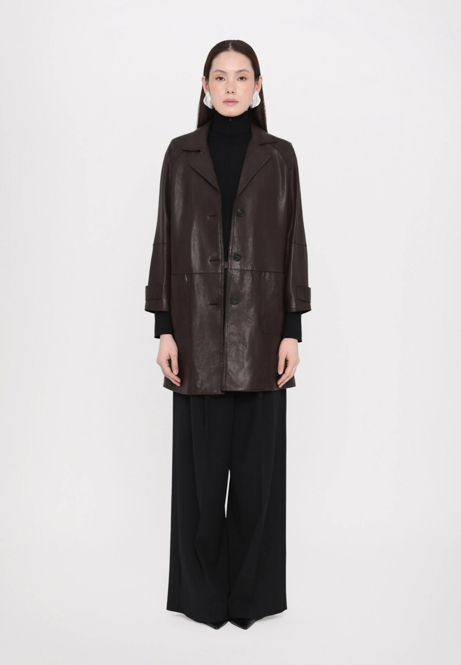 PETRA - Leather Jacket - Chocolate 2 PETRA - Leather Jacket - Chocolate - Image 2