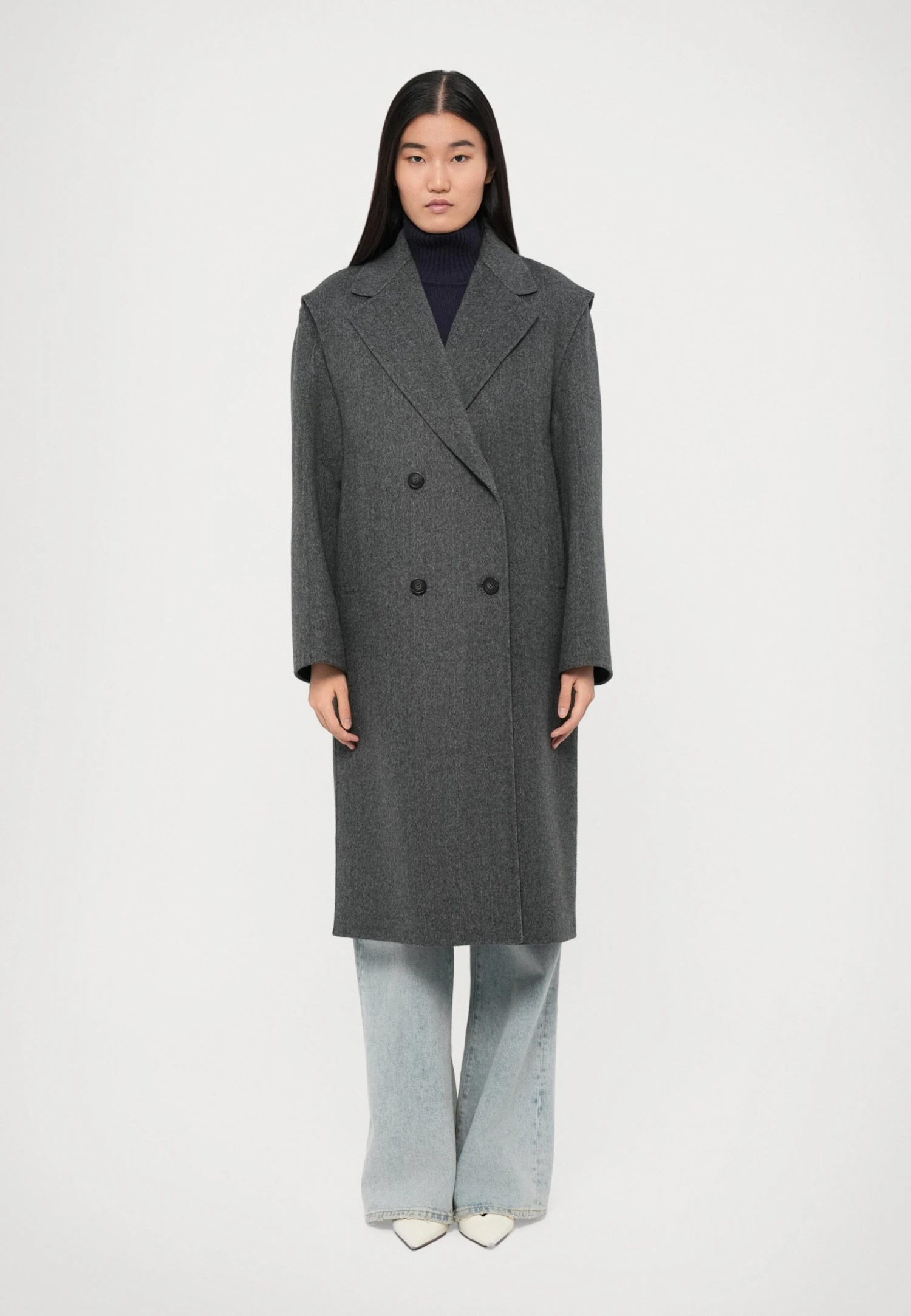 SABADEL - Classic Coat - Antracite 1 SABADEL - Classic Coat - Antracite