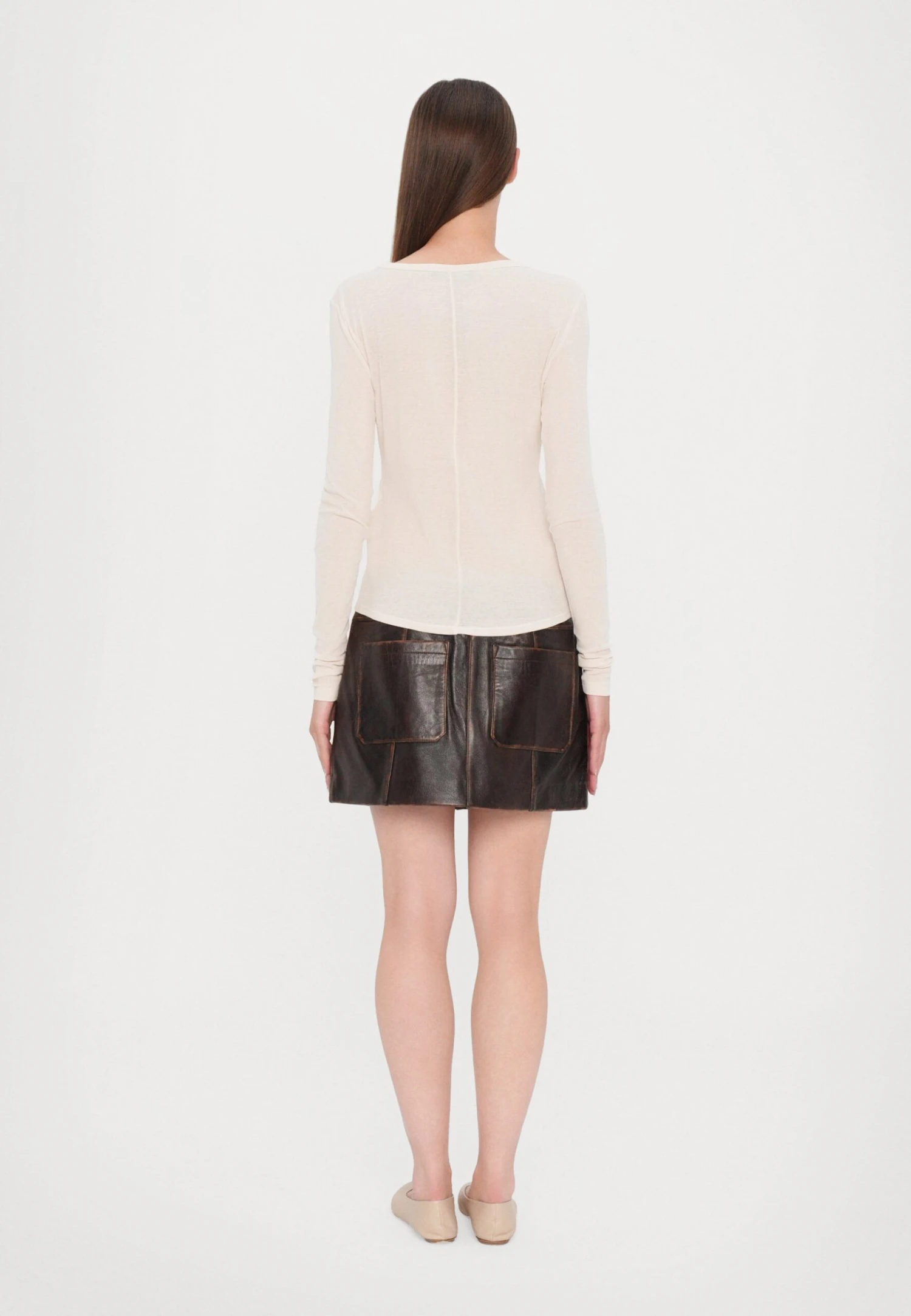 VINCITA - Long Sleeved Top - Bianco Avorio 3 VINCITA - Long Sleeved Top - Bianco Avorio - Image 3