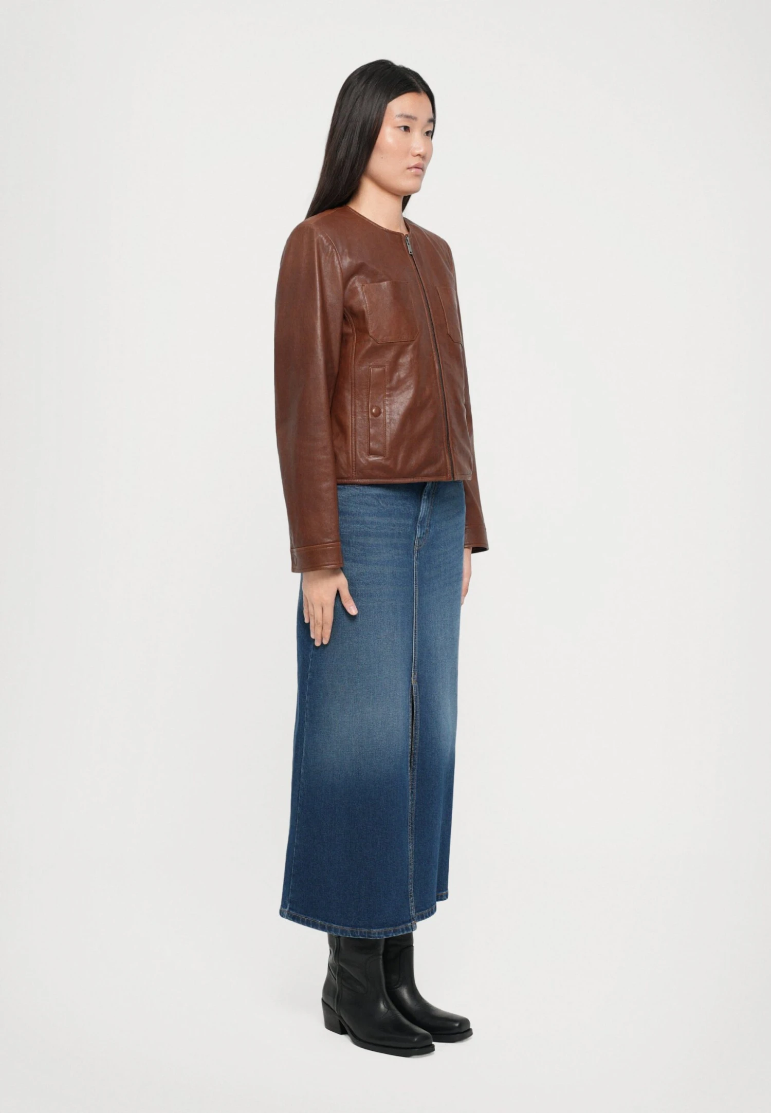 Leather Jacket - Cuoio 4 Leather Jacket - Cuoio - Image 4